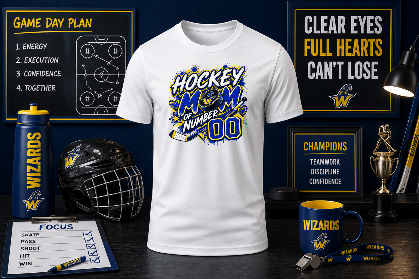 Wizards Hockey mom t-shirt adult