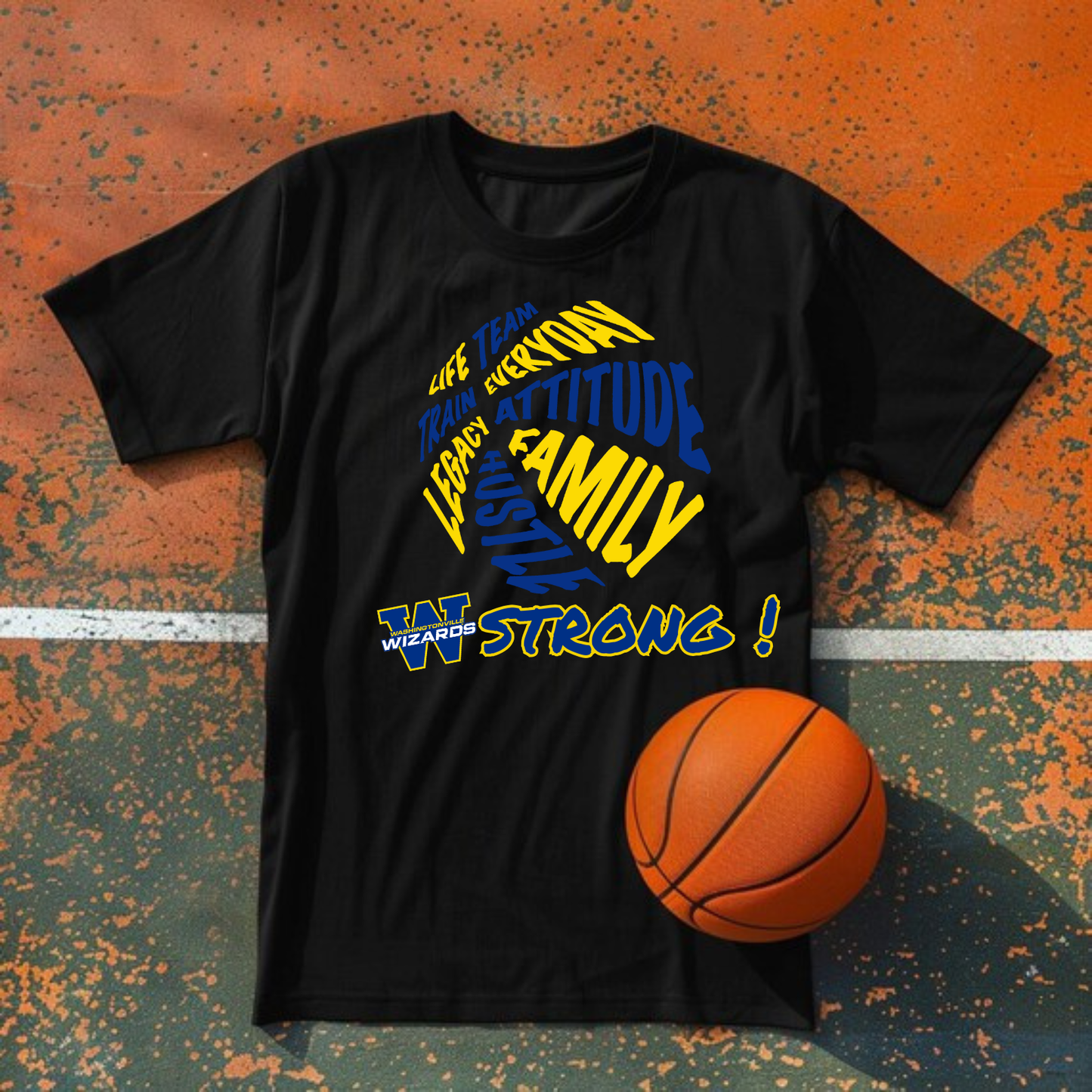 Wizard Strong basketball T-shirt adult