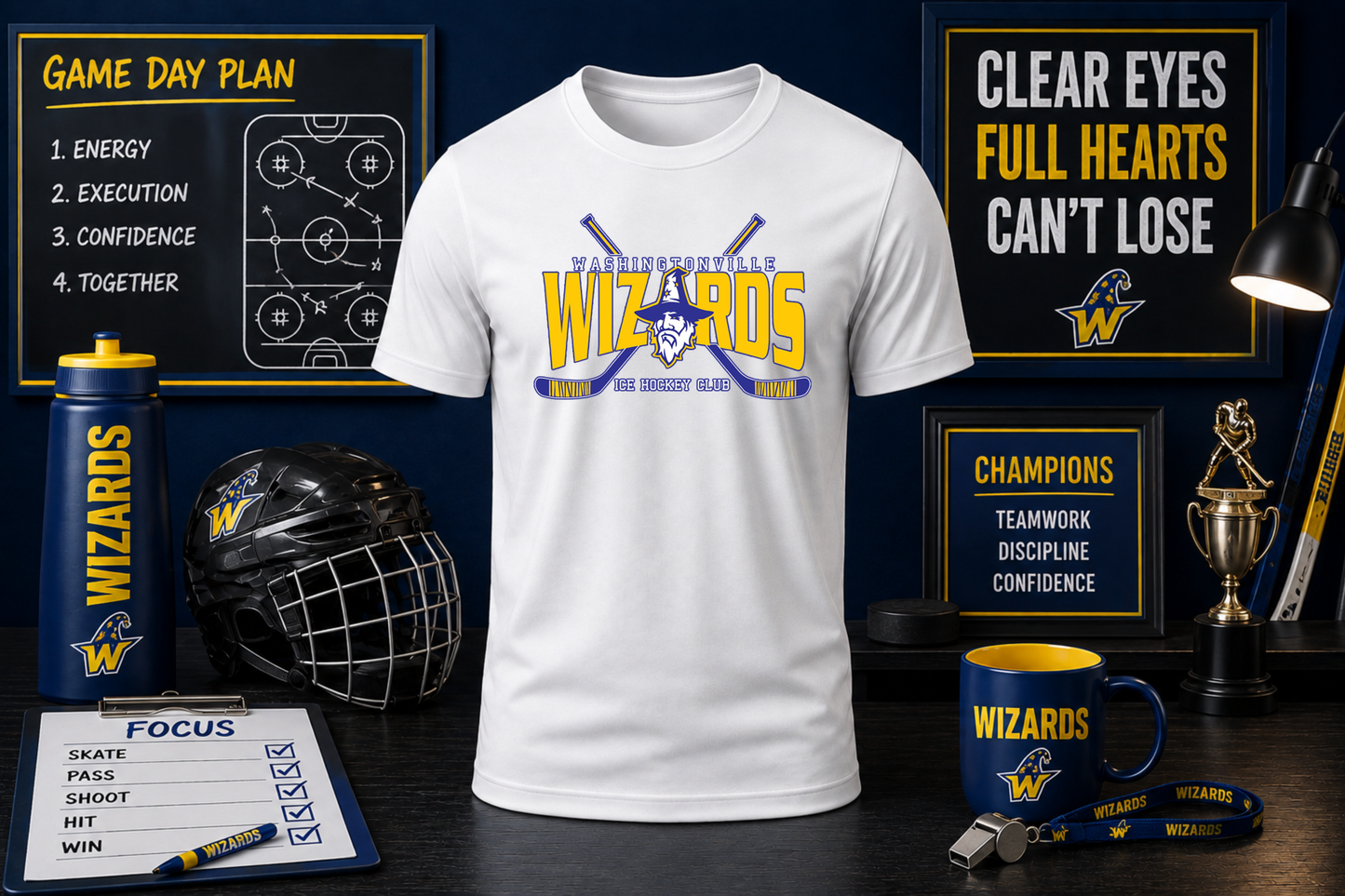 Wizards Hockey classic design t-shirt youth