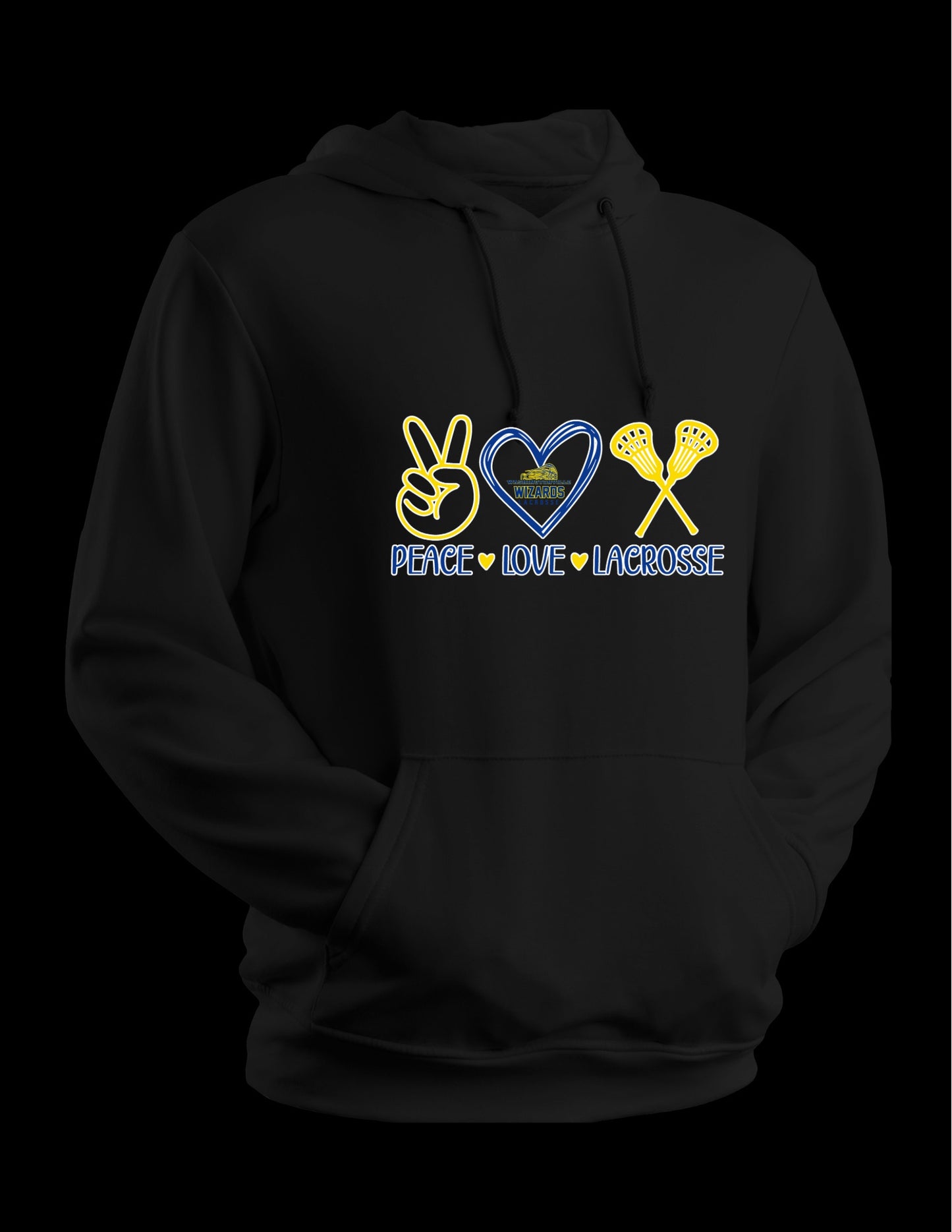 Peace Love Lacrosse youth hoodie