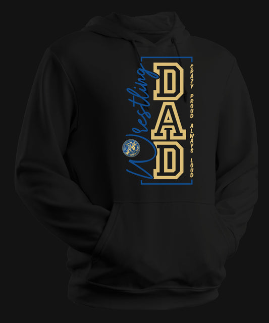 Washingtonville Wrestling Dad logo hoodie