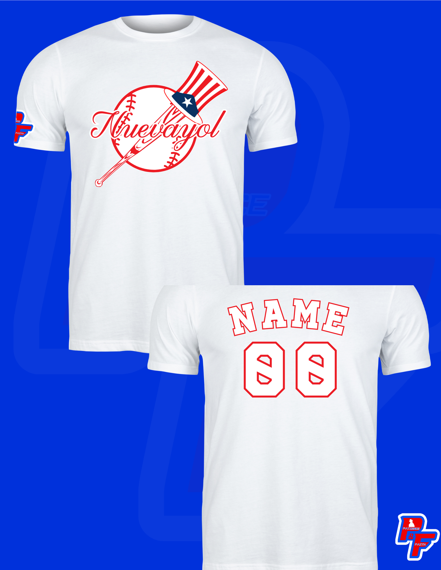 Nuevayol Patience and Faith  NYY Theme T-shirt LIMITED EDITION