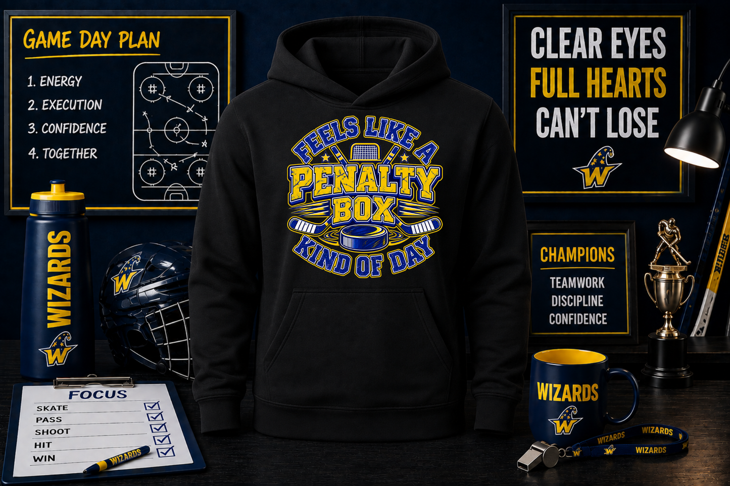 Wizard Hockey penalty hoodie