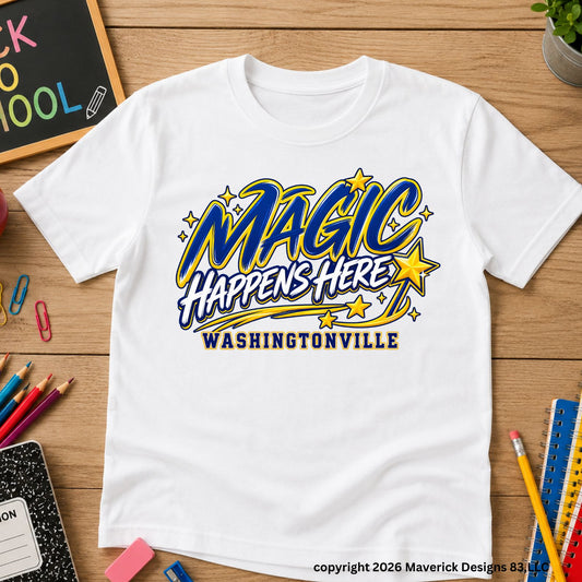 Magic happens here t-shirt adult