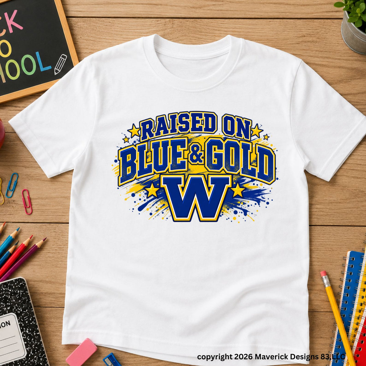 Raised on Blue and Gold t-shirt youth
