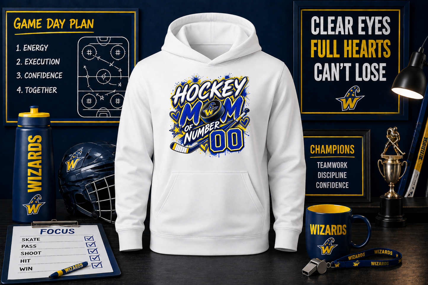 Wizard Hockey mom hoodie