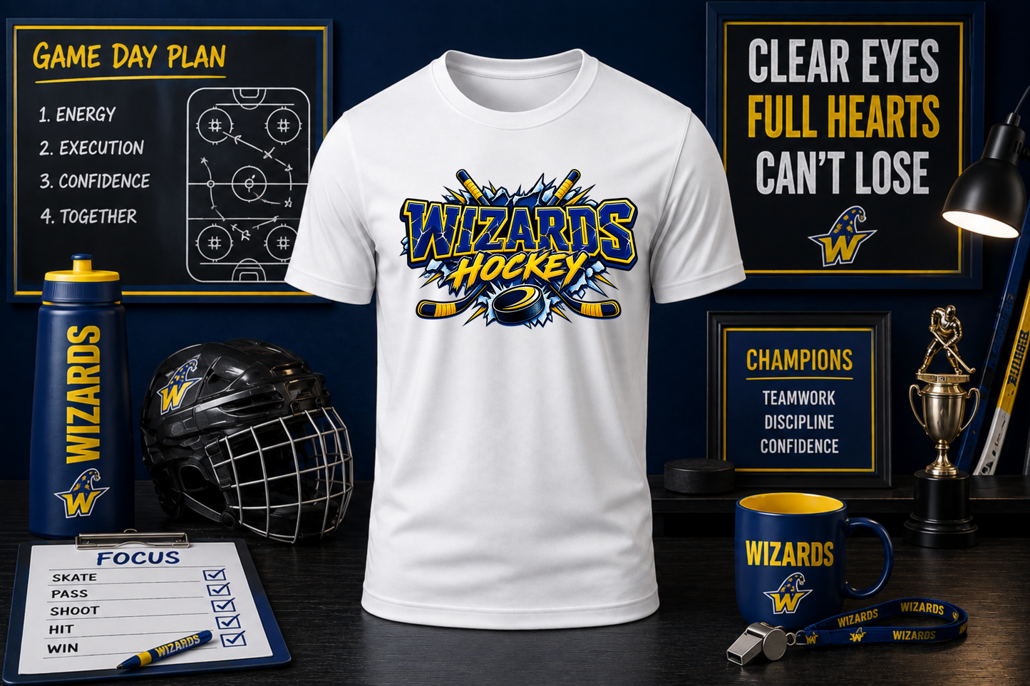 Wizards Hockey puck t-shirt youth