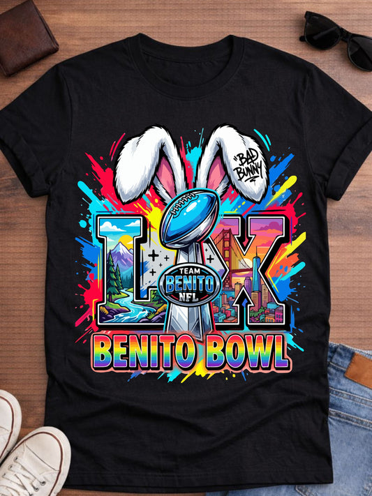 Bad Bunny Benito Bowl colors t-shirt