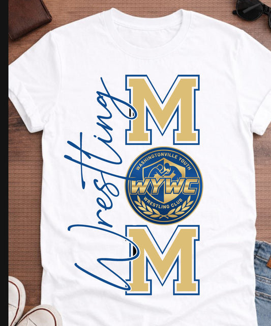 Washingtonville Wrestling  Mom big logo T-shirt Adult